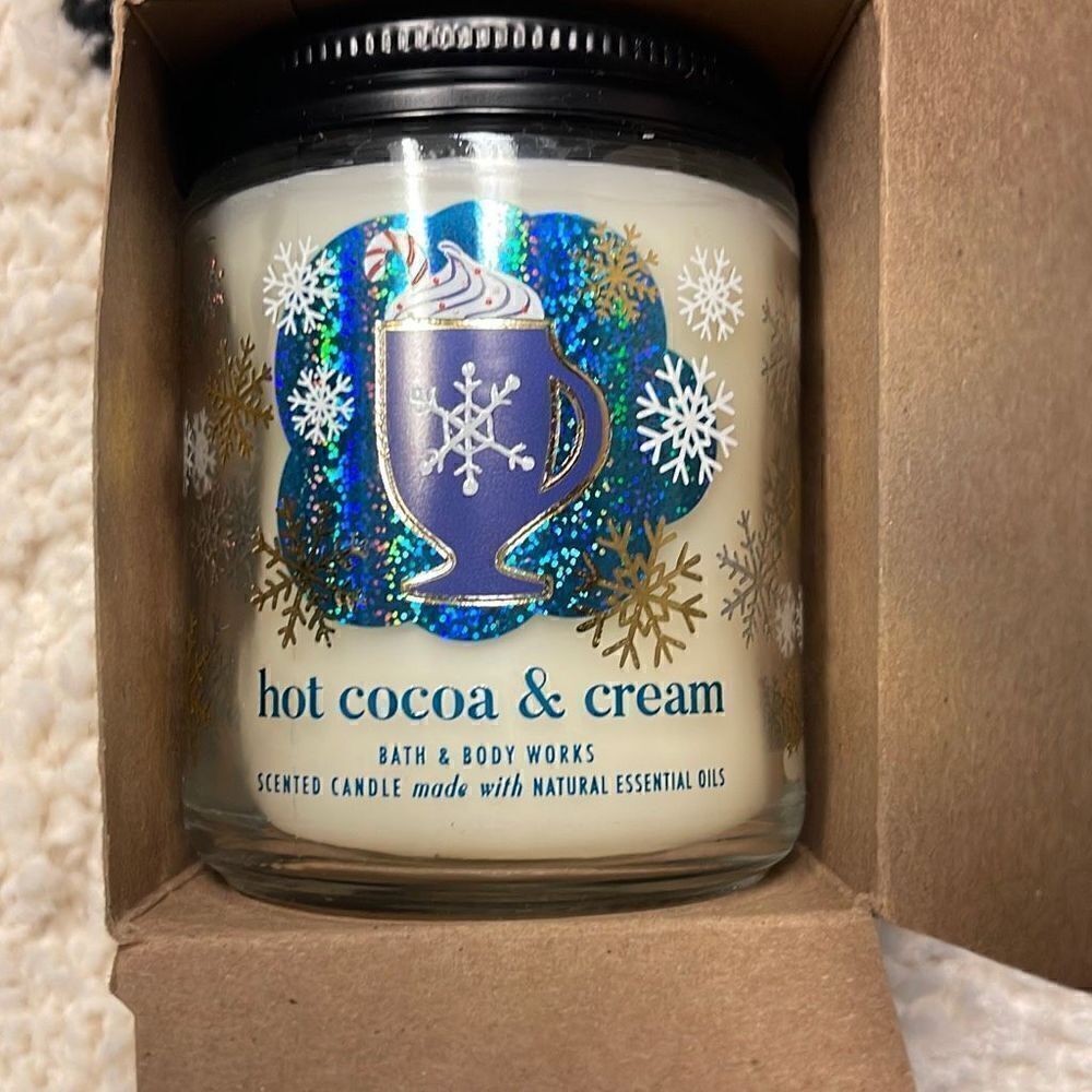 NWT Bath & Body Works Hot Cocoa & Cream single wick jar candle